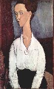 Amedeo Modigliani Portrat der Lunia Czechowska mit weiber Bluse oil on canvas